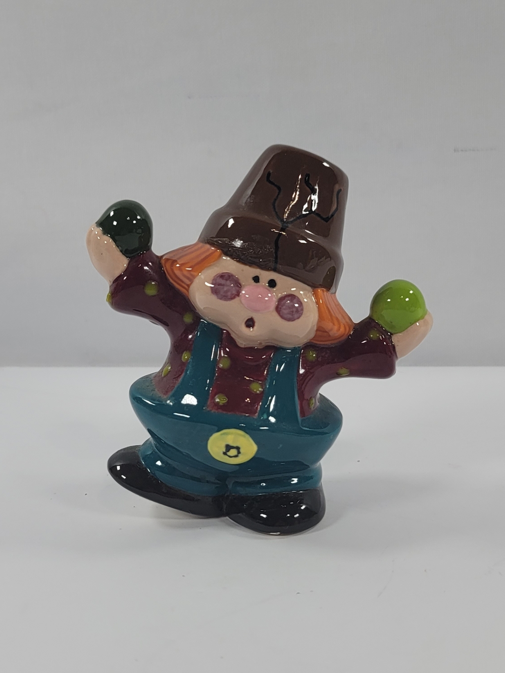 Vintage Tilted Hobo Juggling Clown Figurine